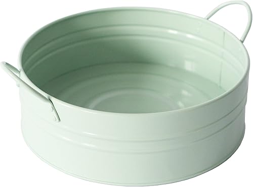 Cuenca de metal con asas (verde)