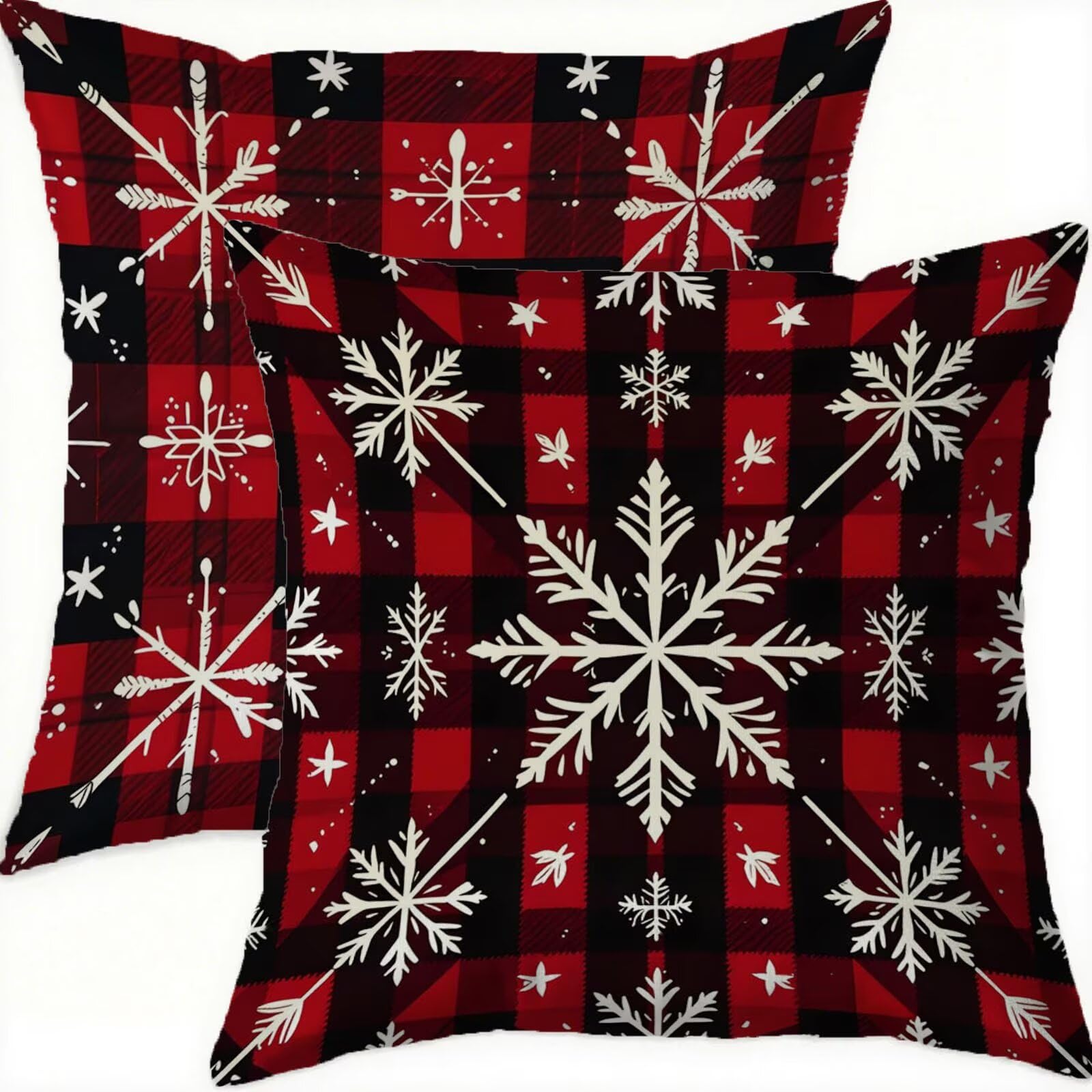 Housse de coussin 75x75 imperméable velours rouge salon