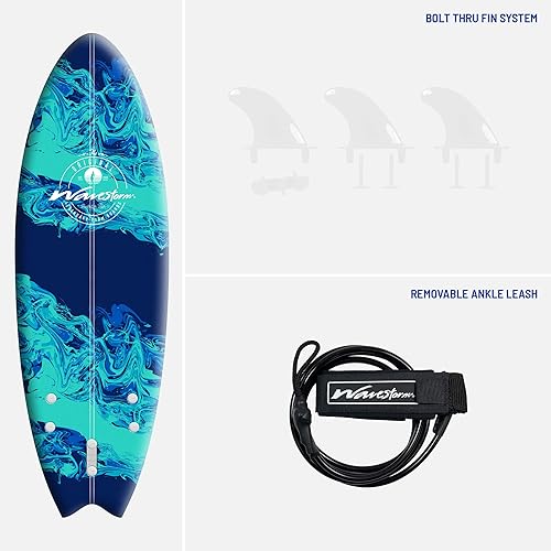 Miniatura 14 de Wavestorm - Tabla de surf de espuma de 5'6" Azul