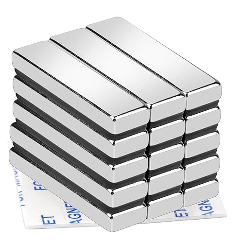 TRYMAG Imanes de neodimio fuertes con adhesivo de doble cara, paquete de 15 tiras de imanes de tierras raras resistentes para manualidades, nevera, TRYMAG Imanes de neodimio fuertes con adhesivo de doble cara, paquete de 15 tiras de imanes de tierras raras resistentes para manualidades, nevera,