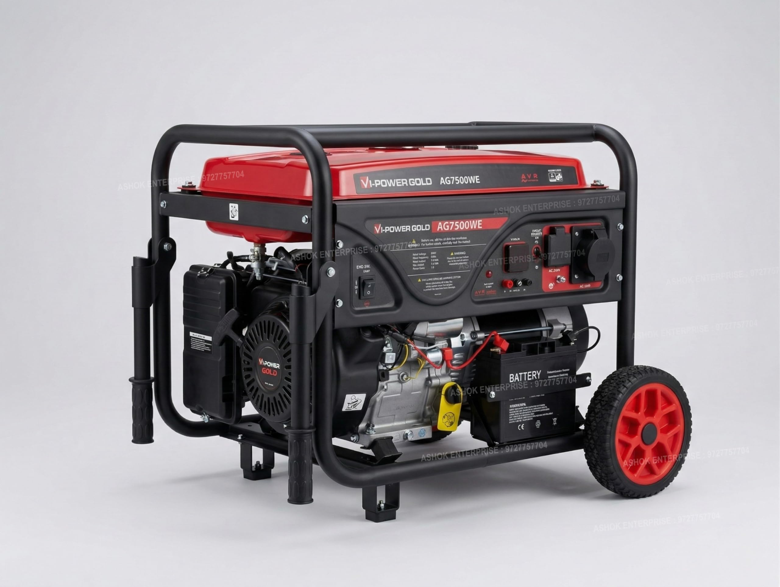 POWER GOLD 7.5 KVA SELF START GENERATOR FOR HOME AND OUTDOOR USE | 7.5 KW OR 7500 WATT GENERATOR | PORTABLE PETROL GENERAOTR