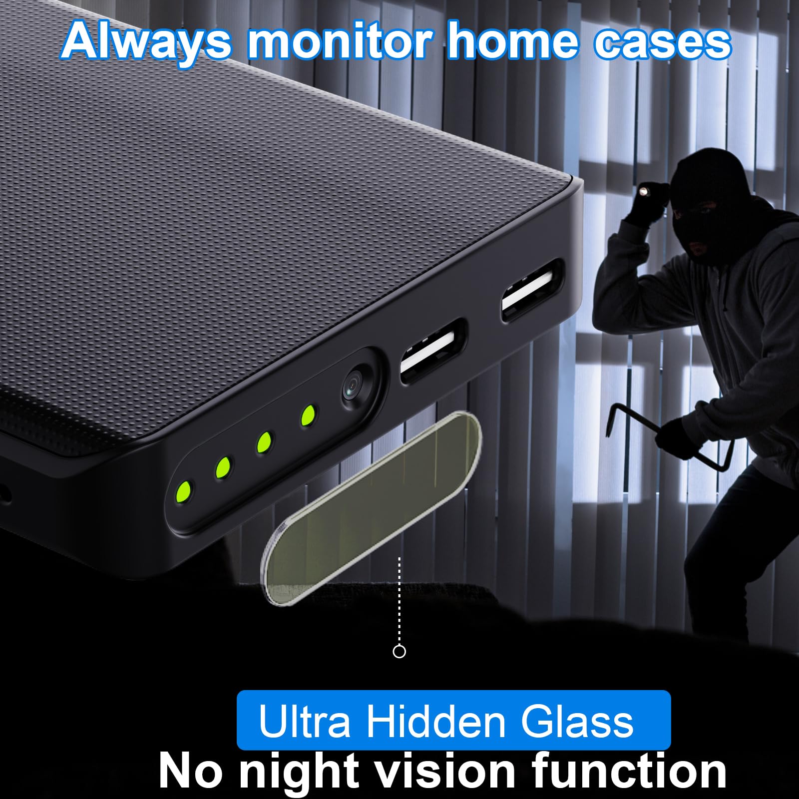 10000Ah Power Bank otion Detection 1080P HD 2.4G WiFi Hoe Security Caera