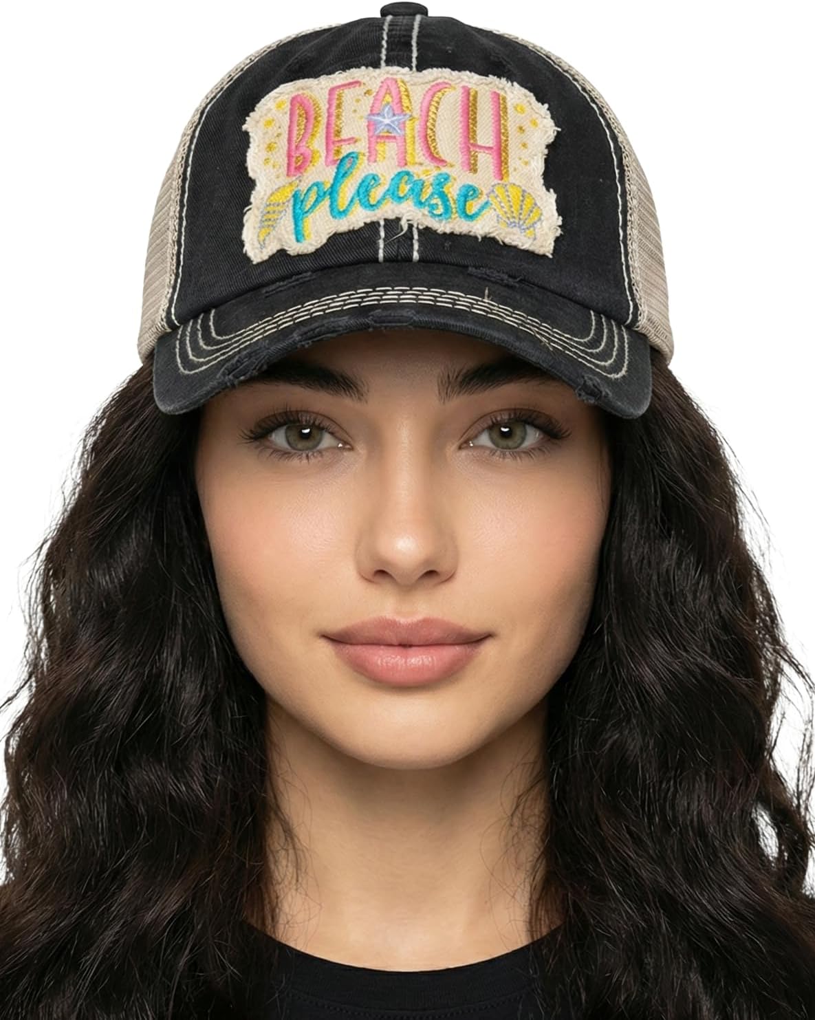 Funky Junque Distressed Vintage Baseball Cap - Embroidered Patch Women's Hat - Holiday, Lifestyle & Patriotic Designs