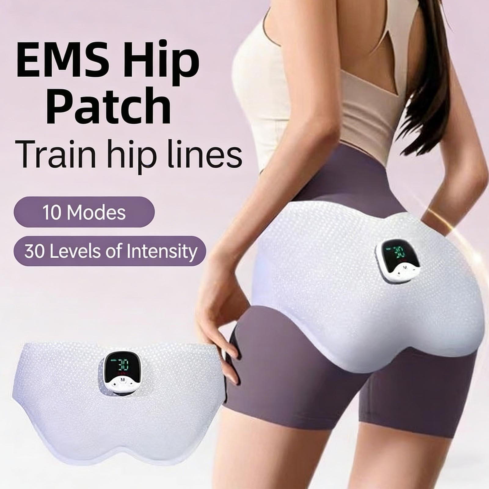 Trainer Glutei Da Donne | Cintura Elettronica Sollevatrice Con 10 Modalità,Stimolatore Muscolare e Macchina per Allenamento Glutei | per Adulti, Post-parto, Casa, Palestra, Ufficio, Studio, Interno ed