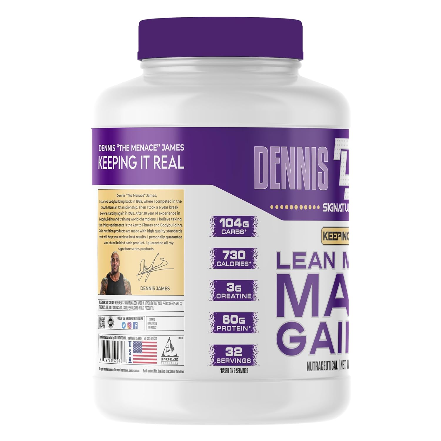 Buy Now Dennis James Signature Series Lean Muscle Mass Gainer – Choc...
