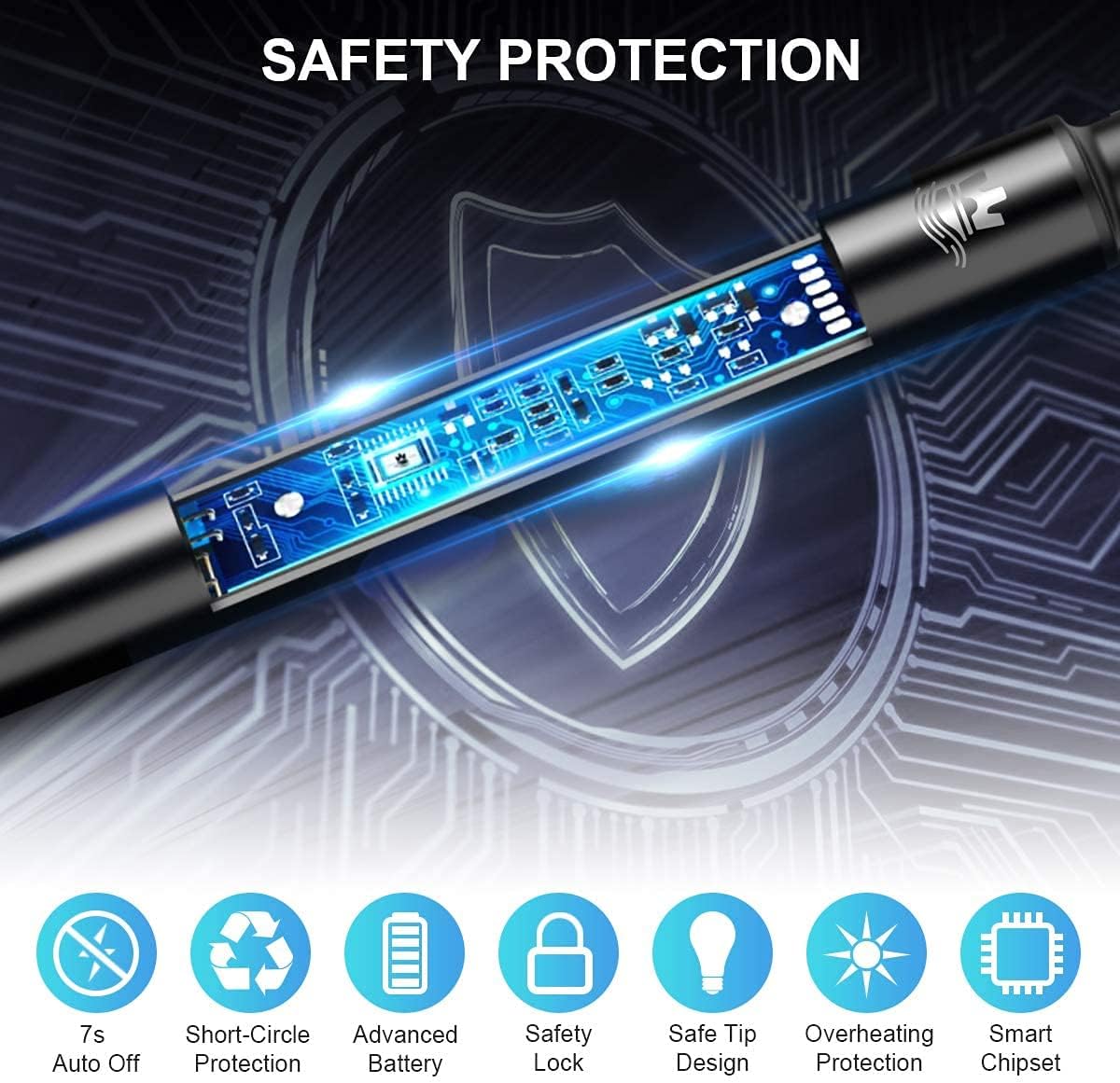 Candle Lighter, USB Rechargeable Electric Arc Lighter with Safety Lock & Power Indicator, Portable Flameless Windproof Plasma Lighters with Long Flexible Neck & Aluminum Case (Black)