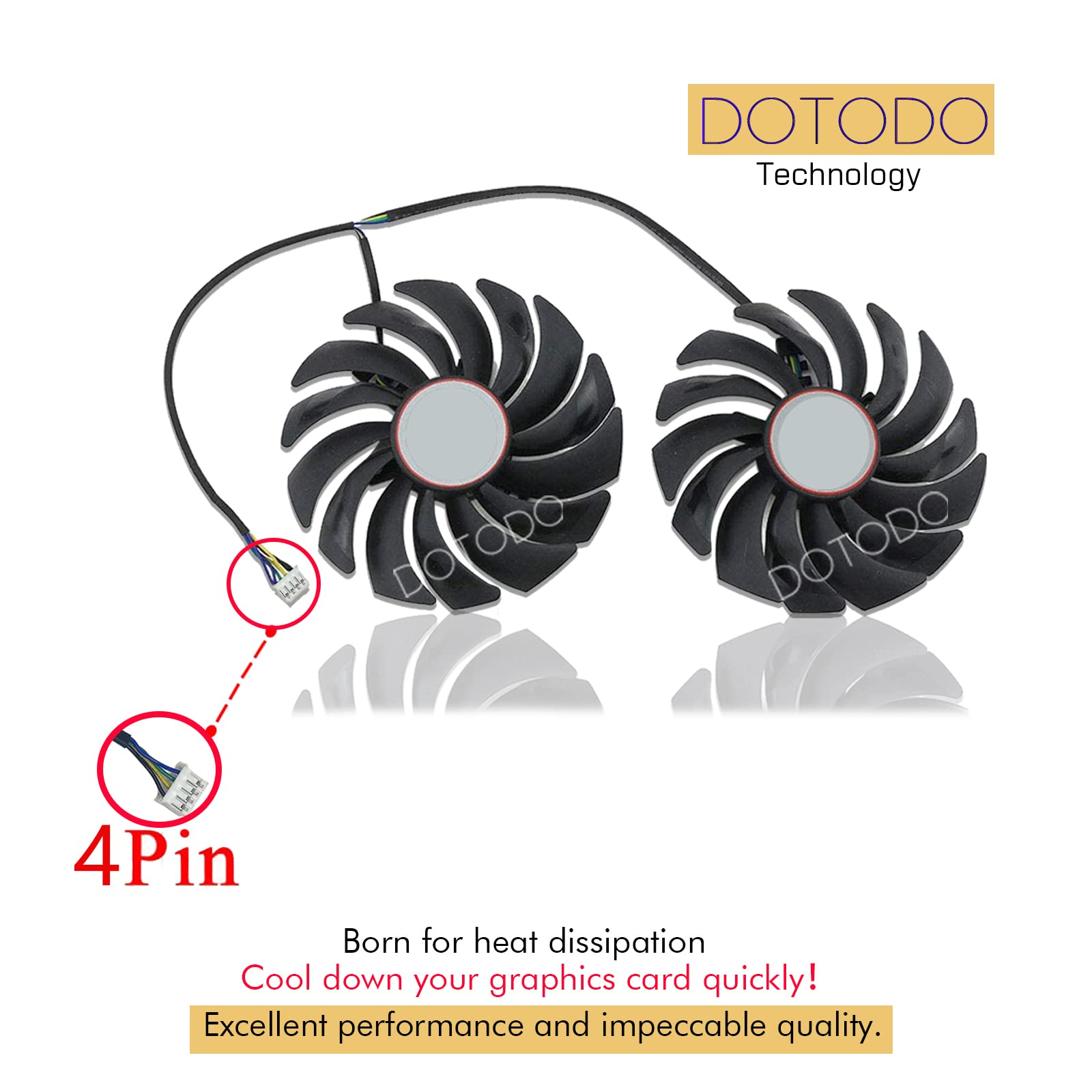 Ventilateur de refroidissement 95 mm PLD10010S12HH DC12 V 0,40 A pour MIS RX470 570 480 580 GTX1080Ti 1080 1070 1060