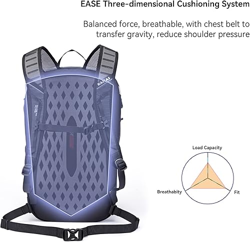 Miniatura 2 de KAILAS Adventure 22L Mochila de senderismo ligera impermeable Mochila de trekking pequeña mochila al aire libre camping viaje viaje
