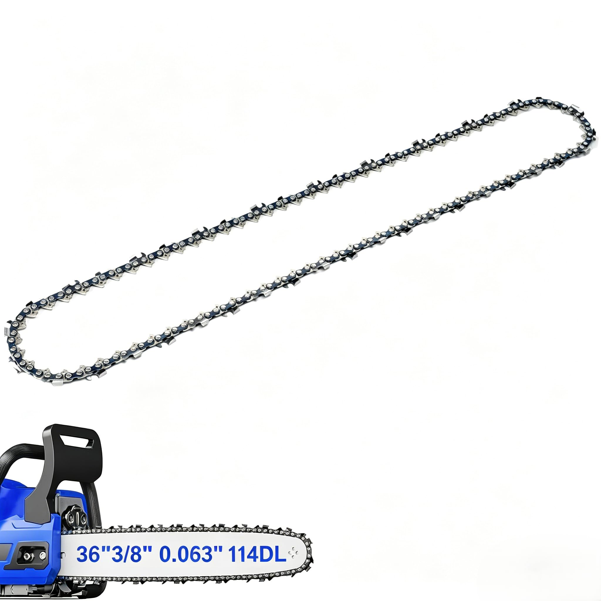 36 Inch Chainsaw Chain 3/8" 063" 114DL Fits Stihl MS461 and Holzfforma 372