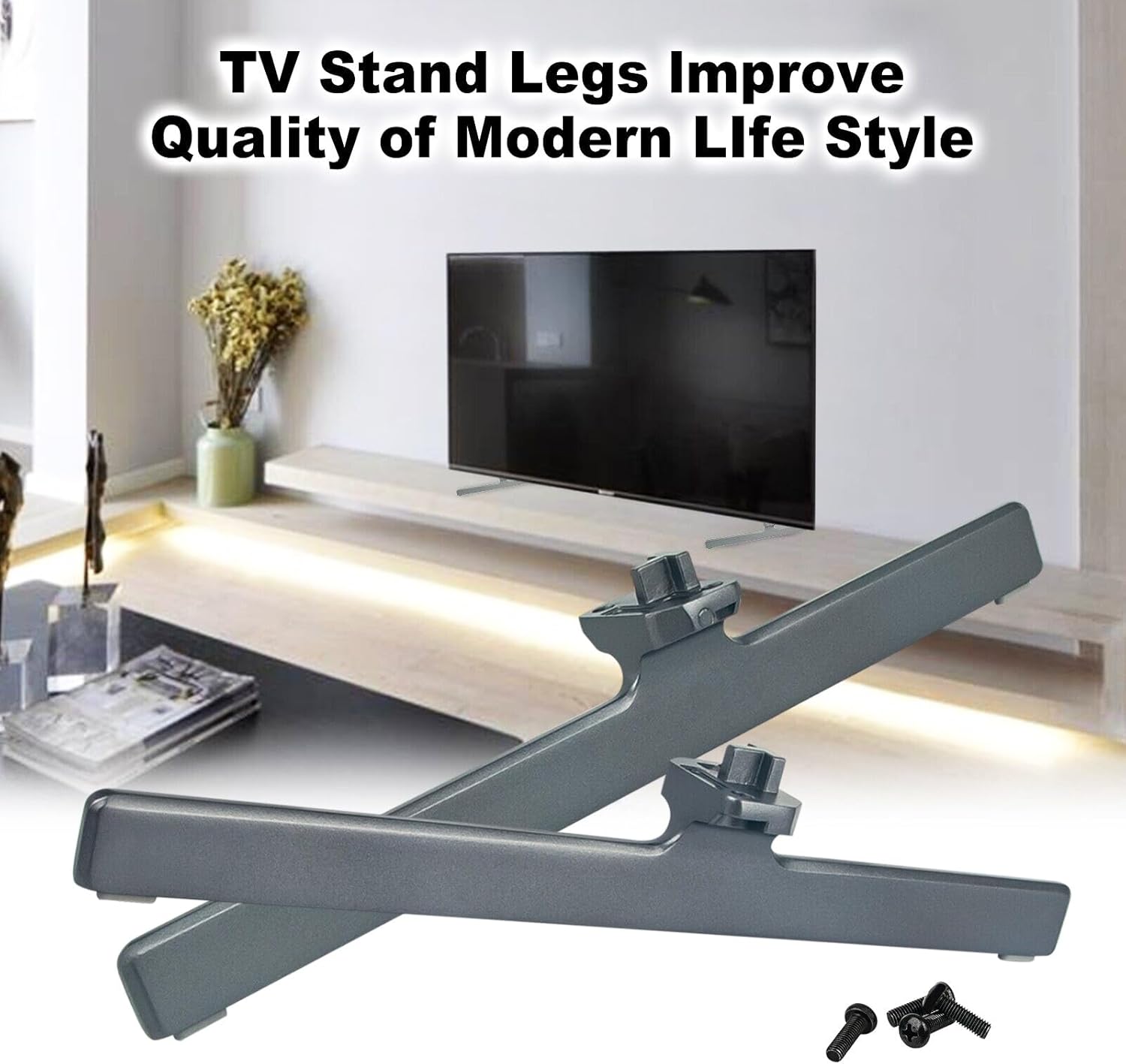 TV Base Stand Legs FIT for HISENSE TV 65A66H with Screws and Instruction