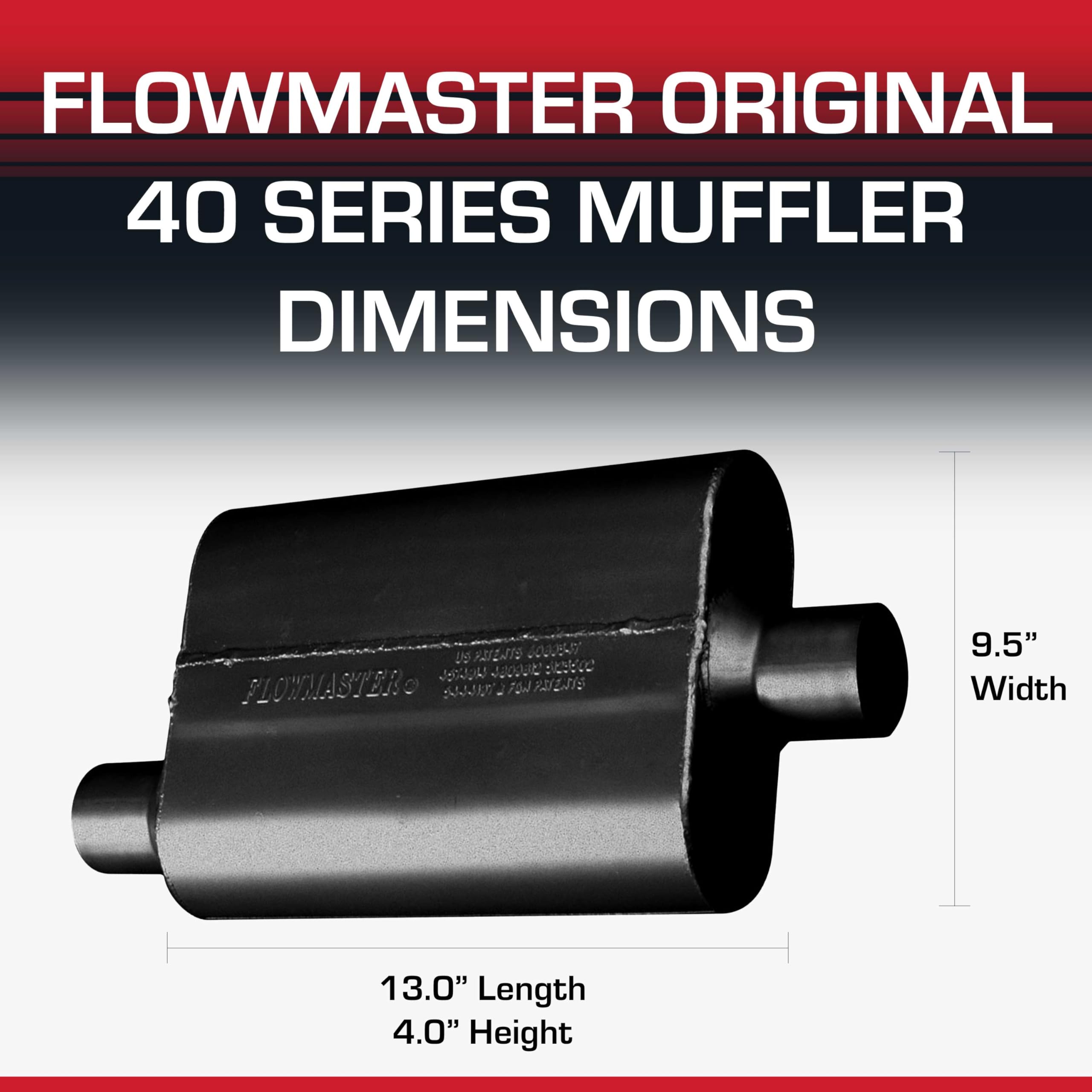 Flowmaster 42441 40 Serie Schalldämpfer – 2.25 versetzt in/2,25 Center Out – AGGRESSIVE Sound
