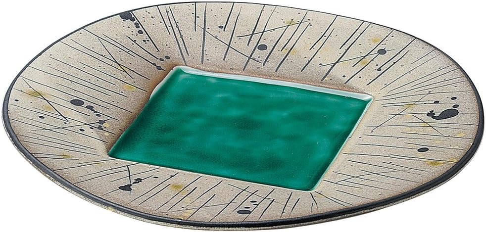 Yamashita Kogei 14054220 Platter, White, Diameter 9.8 x 1.2 inches (24.8 x 3 cm), Rain Sound 80 Appetizer Plate