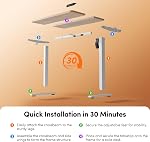 FEZIBO Standing Desk 32 x 19 Inch, Height Adjustable Desk with Memory Buttons, Electric Sit Stand Desk with 7th Gen Lift System, Home Office Table with Splice Board (Maple)