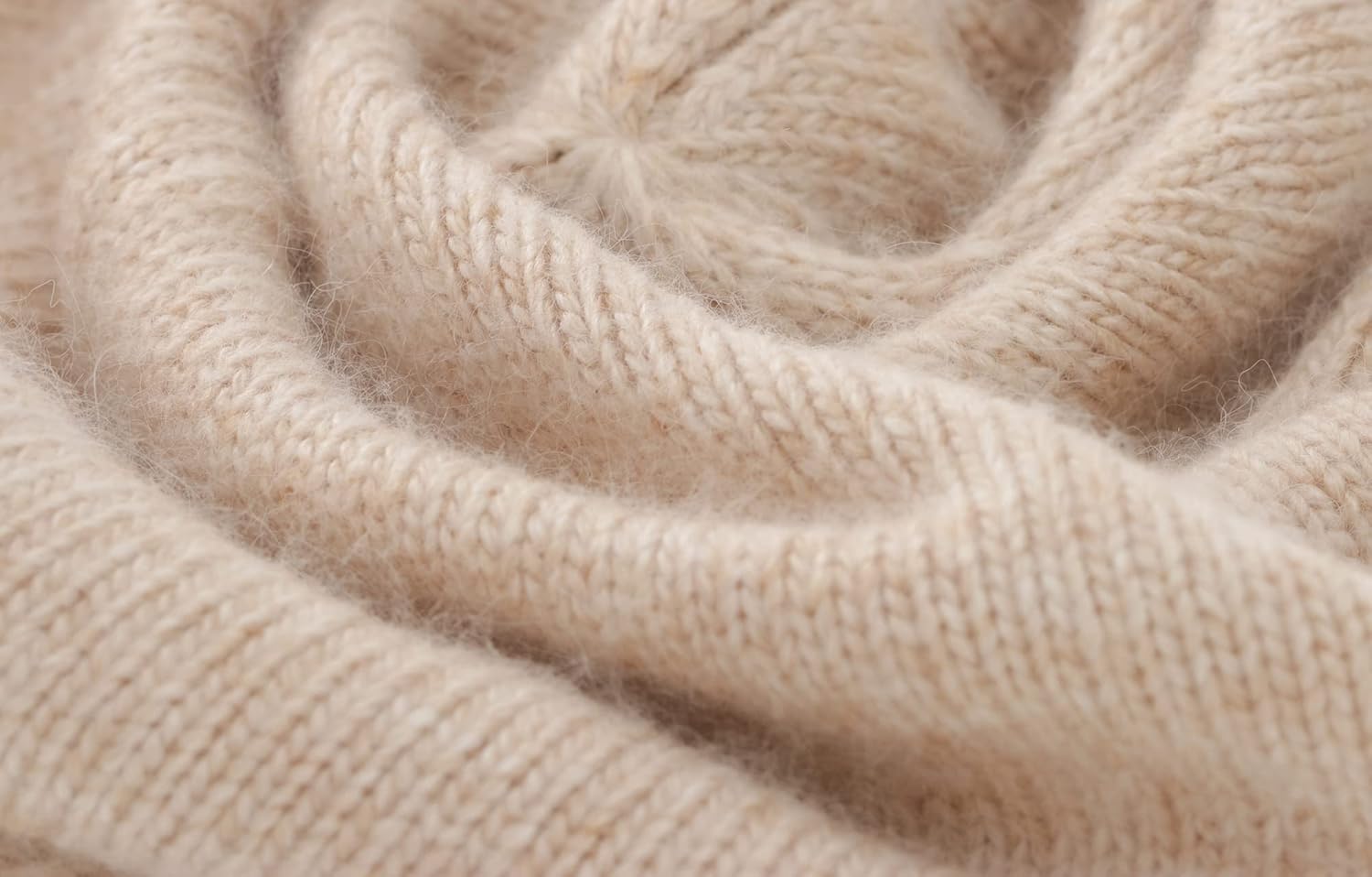 Women Men Cashmere Blend Beanie Hat Soft Lightweight Warm Winter Cable Knit Slouchy Beanie Hat for Women Men - Image 4