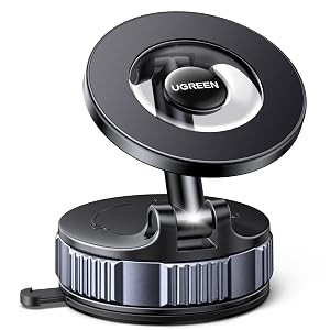 UGREEN Car Phone Mount for MagSafe 22xN52 80 LBS 3600gf Magnetic Phone Holder Vacuum Suction with 360 Rotatable