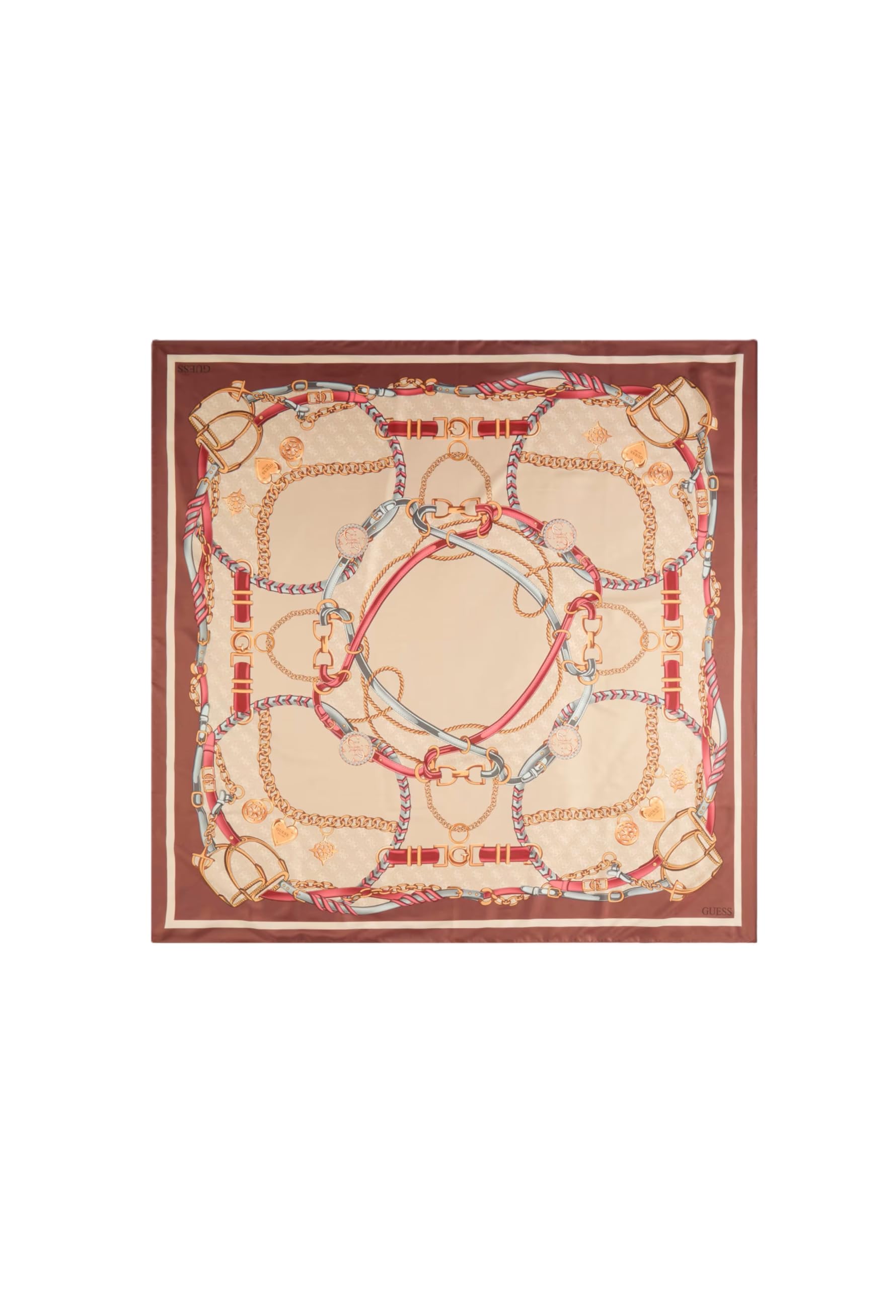 GUESS écharpe Kefiah 120x120 Pale Mocha beige