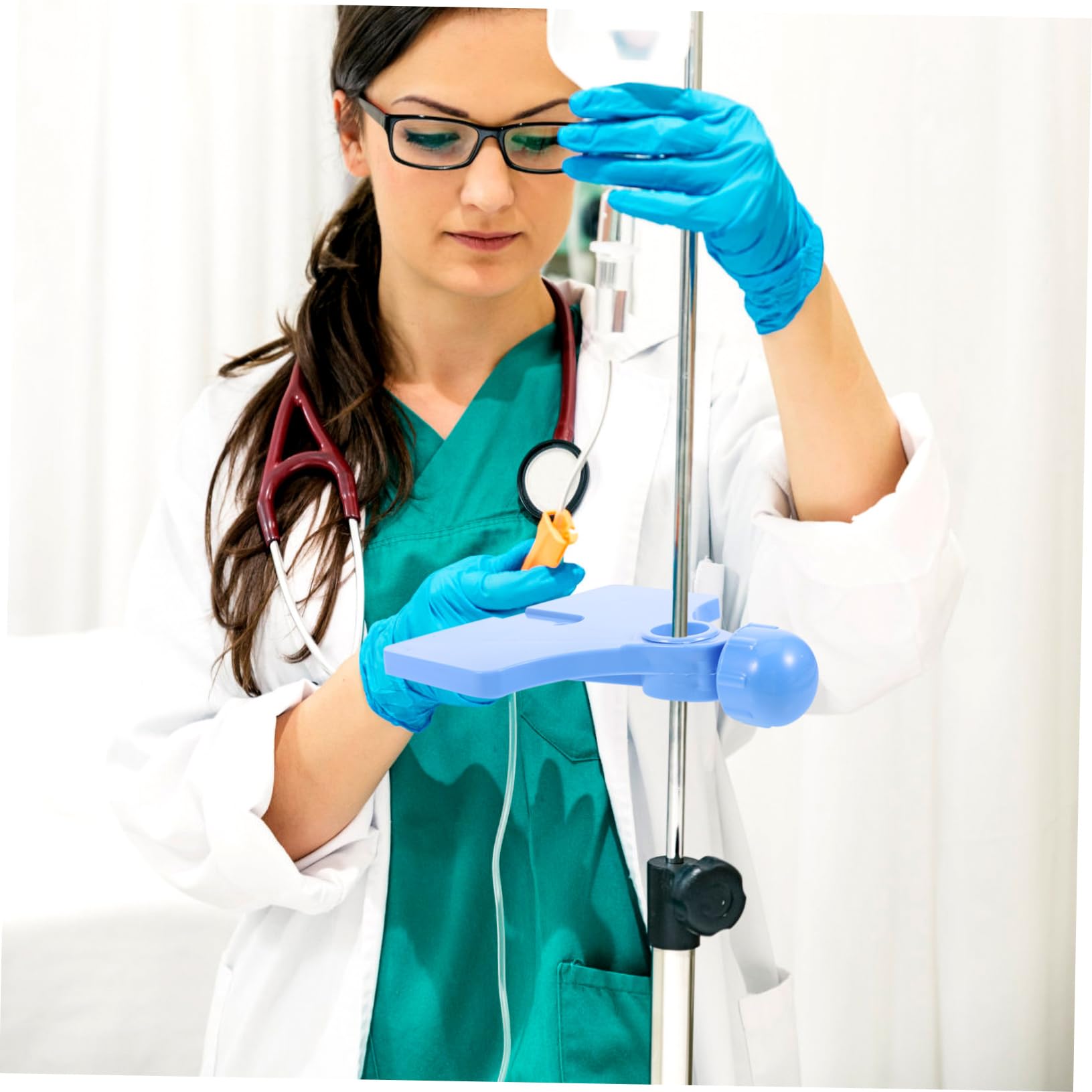 NOLITOY Fusion Stand Tray Easy Install Clamp on Storage Plate Drip Holder for Iv