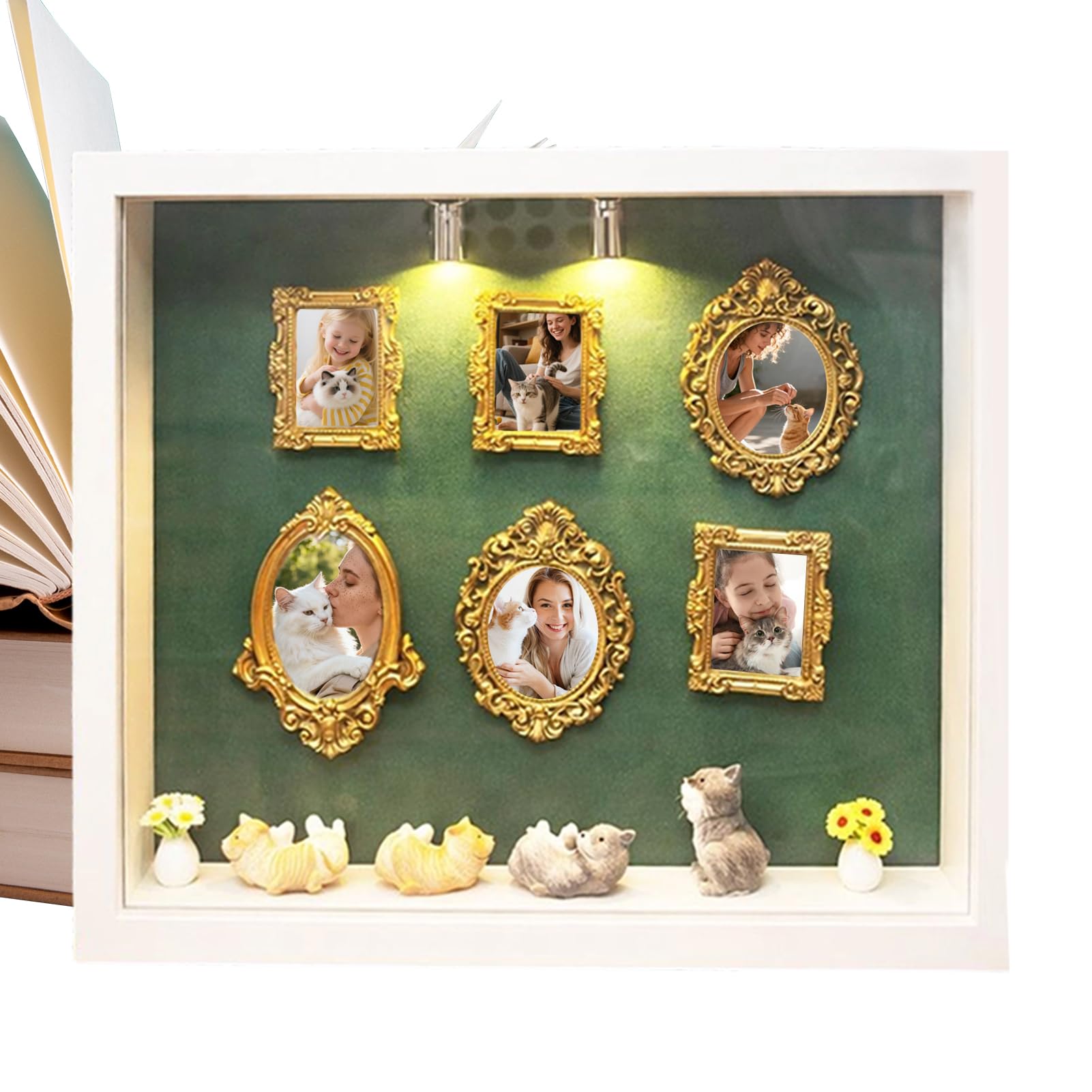 Mini Museum Silhouette Box cadre photo fait main décoration de bureau salon