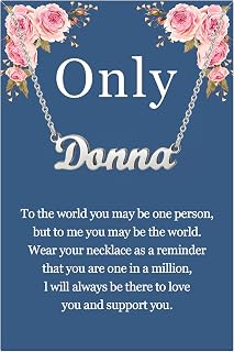 SANNYRA Name Necklace Personalized, 18K Gold Plated Silver-plated Customized Nameplate Necklaces Jewelry Gifts for Women