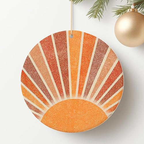 Miniatura 15 de Sunshine - Adornos bohemios de olas oceánicas – Adornos colgantes retro de cerámica para árbol de Navidad Persona-sol Mar,Persona-Gran