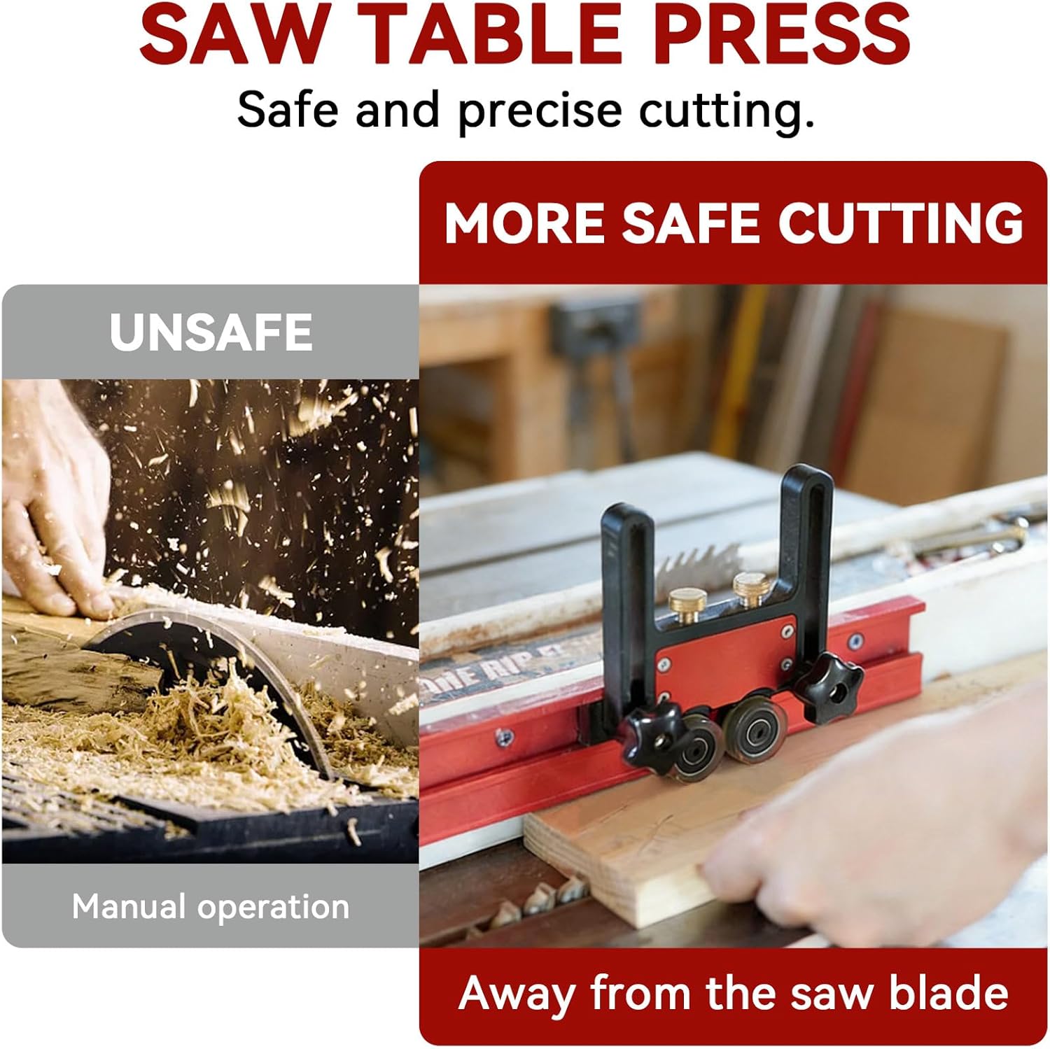 Bearing Roller Featherboards, Featherboards for Table Saw Cutting, Router Tables and Band Saws Jig Guide, Precise Cutting and Enhanced Safety with Featherboards for Table Saw Accessories