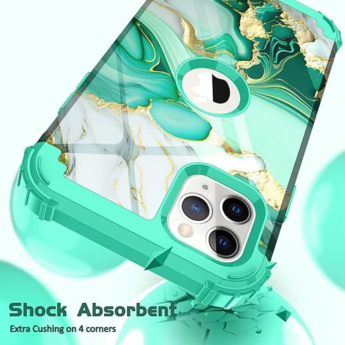 Miniatura 3 de Hocase Funda para iPhone 11 Pro Max, resistente a los golpes, protección de goma de silicona suave, funda protectora híbrida de plástico duro para