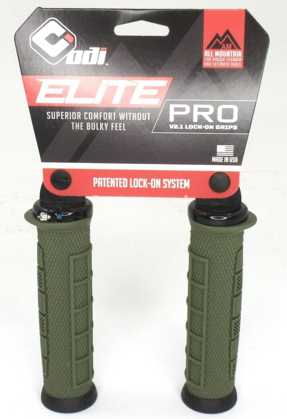 Army Green Odi Mtb Grips Lock On TASCO X ODI Reflex Lock-on Grips - Main Image
