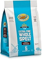 Vista 1 de Shibolim Harina de espelta entera extrafina, 80 onzas (bolsa de 5 libras) Harina triple tamizada 100% grano entero Certificado Kosher