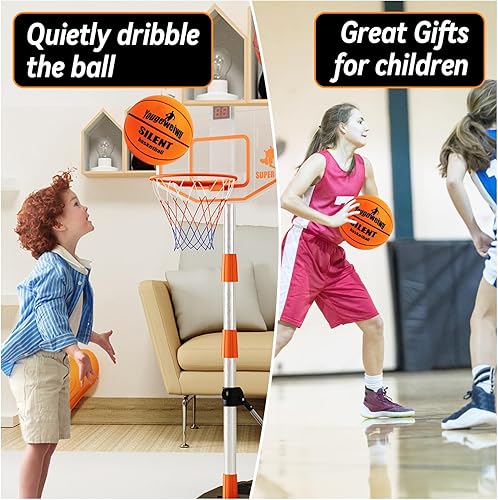 Miniatura 7 de Silent Basketball-Size 7 (29.5") Upgrade Dribble Dream Silent Basketball, Foam Indoor Training Ball for Various Indoor Activities