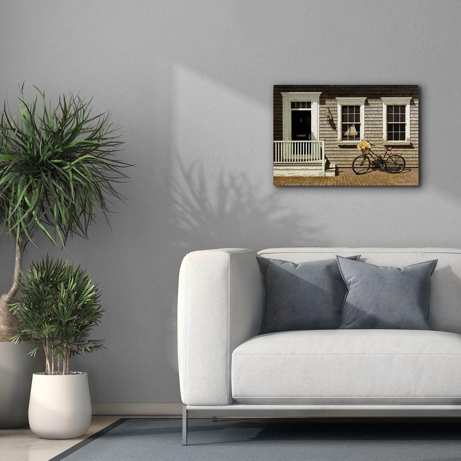 Epic Graffiti 'Bicycle?s Basket Of Flowers' by Zhen-Huan Lu, Canvas Wall Art, 26"x18"