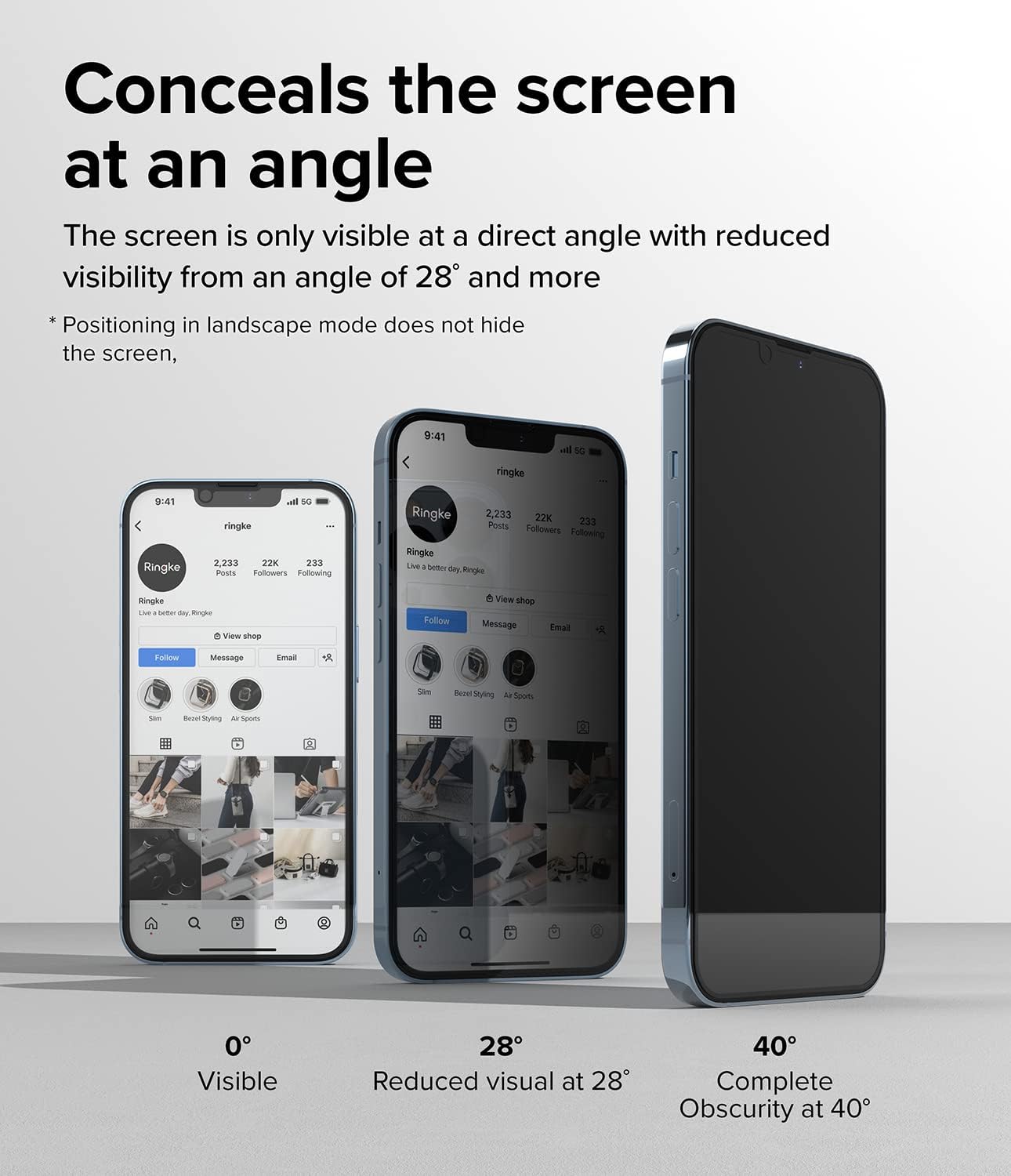 Ringke Privacy Glass [Anti-spy] Compatible with iPhone 14 Screen Protector 6.1 Inches, Full-Coverage Tempered Glass Designed for iPhone 14 Privacy Screen Protector