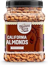 Marwar Seth California Almonds 500GM | 100% Natural Badam Giri | Rich In Protein & Dietary Fiber | Crunchy Texture & Delicious Nutty Flavour | No Added Preservatives Or Artificial Flavors