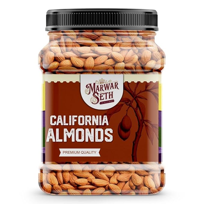 Marwar Seth California Almonds 1Kg | 100% Natural Badam Giri | Rich In Protein & Dietary Fiber | Crunchy Texture & Delicious Nutty Flavour | No Added Preservatives Or Artificial Flavors