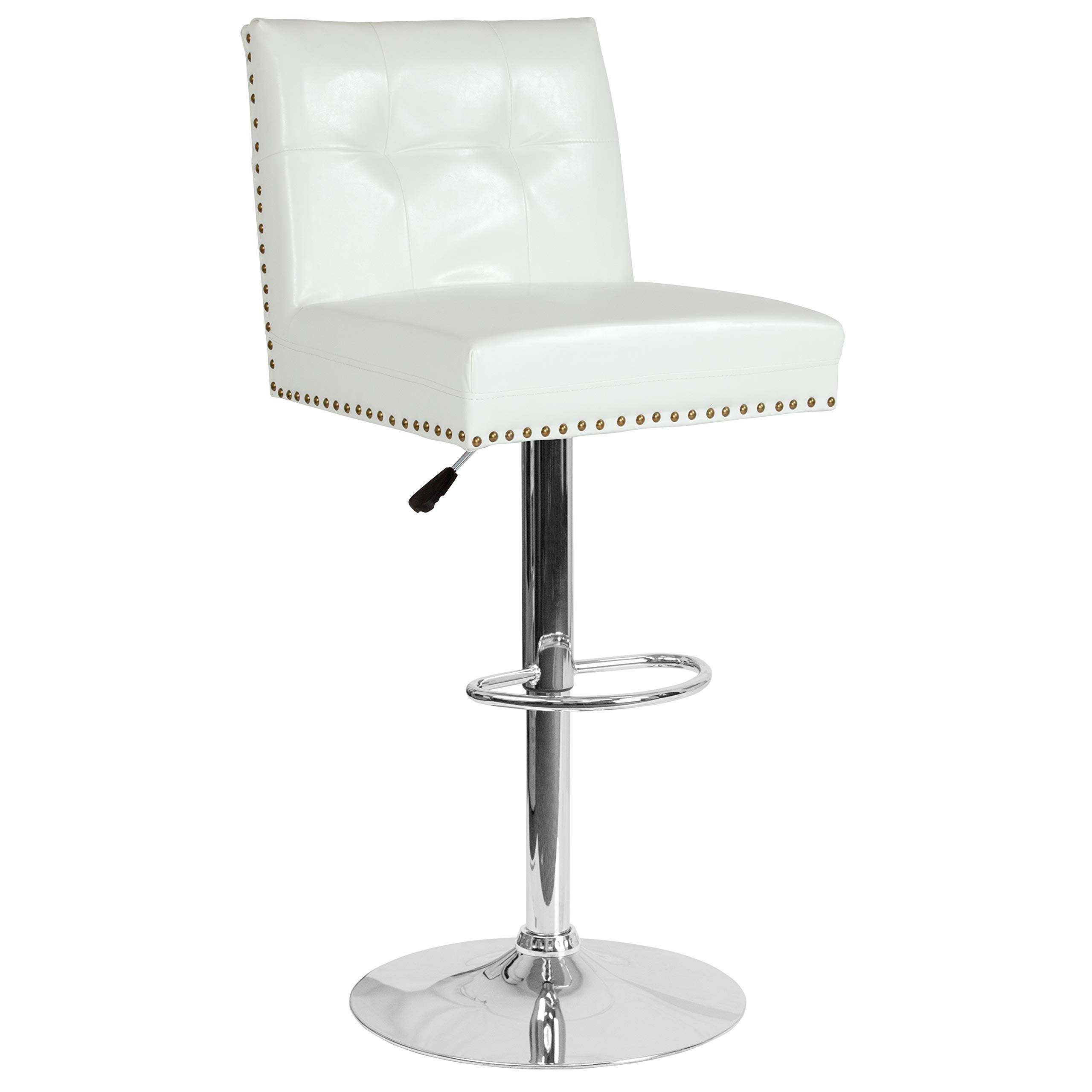 Flash Furniture Residential Barstools, White Leather