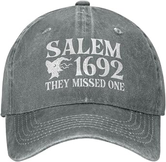 Salem 1692 They Missed One Baseball Hat Vintage Washed Cap Funny Salem Halloween Witch Cap Men Women