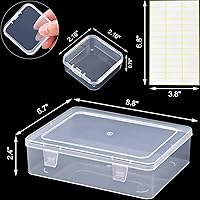 Vista 6 de Caja organizadora de cuentas, 60 recipientes pequeños de plástico transparente para almacenamiento, caja de almacenamiento para manualidades