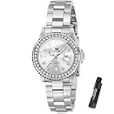 Womens Watch Elegant Dress Diamond Analog Quartz Watch Two Tone Stainless Steel Waterproof Luminous Wristwatch