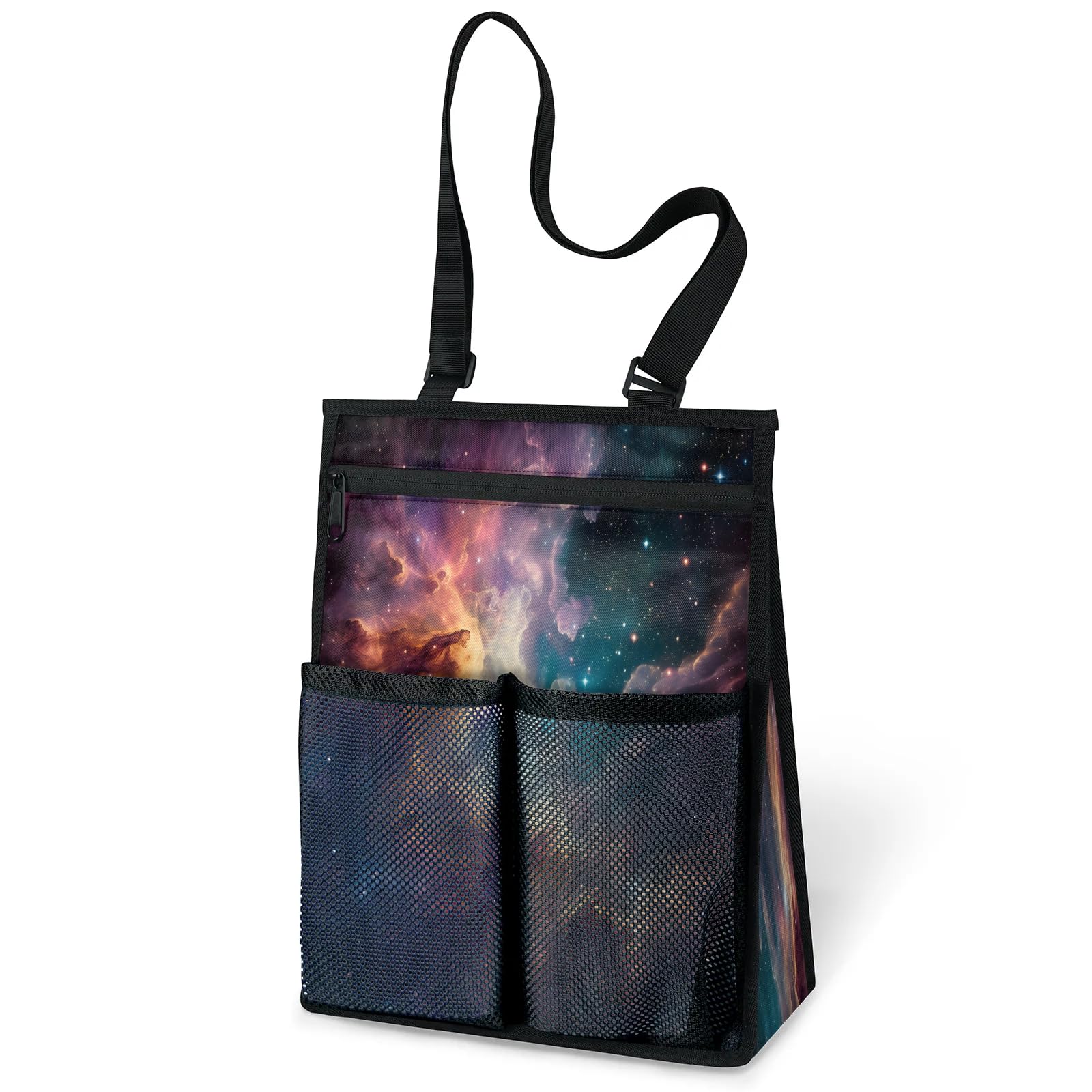 Ourtheme Galaxy Nebula Portable Shower Bag for Travel Gym Camp Beach Tote Shower Caddy Bags Hanging Toiletry Organizer