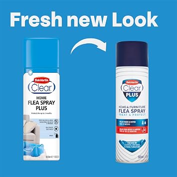 Bob Martin Clear Plus Flea Spray Treatment for the Home - Kills Fleas, Ticks and Dust Mites, Treats and Protects Against Infestation (500ml)