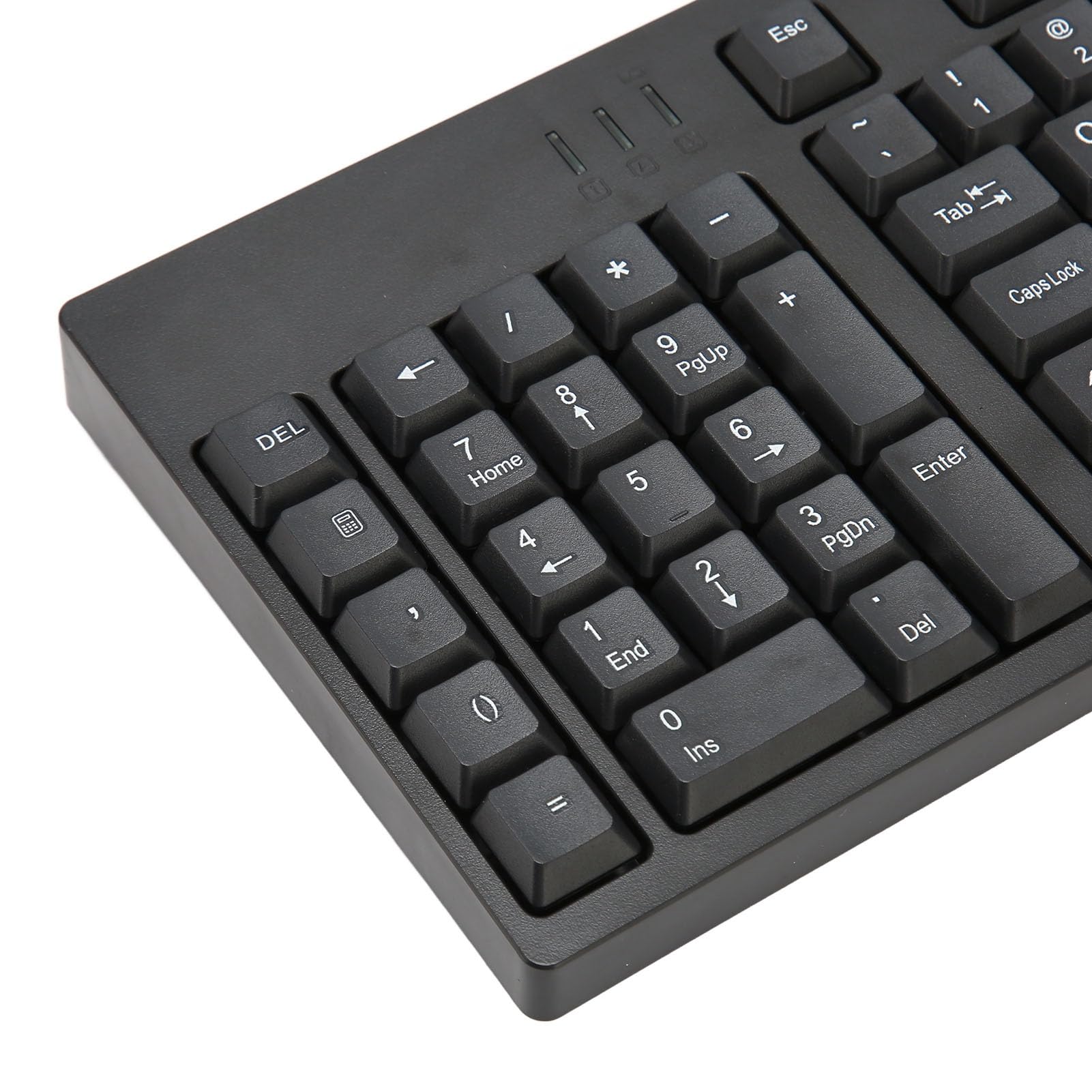 Left Handed Keyboard 109 Keys Micro USB Ergonomic Layout Plug and Play Office Keyboard for Business Accounting Designer