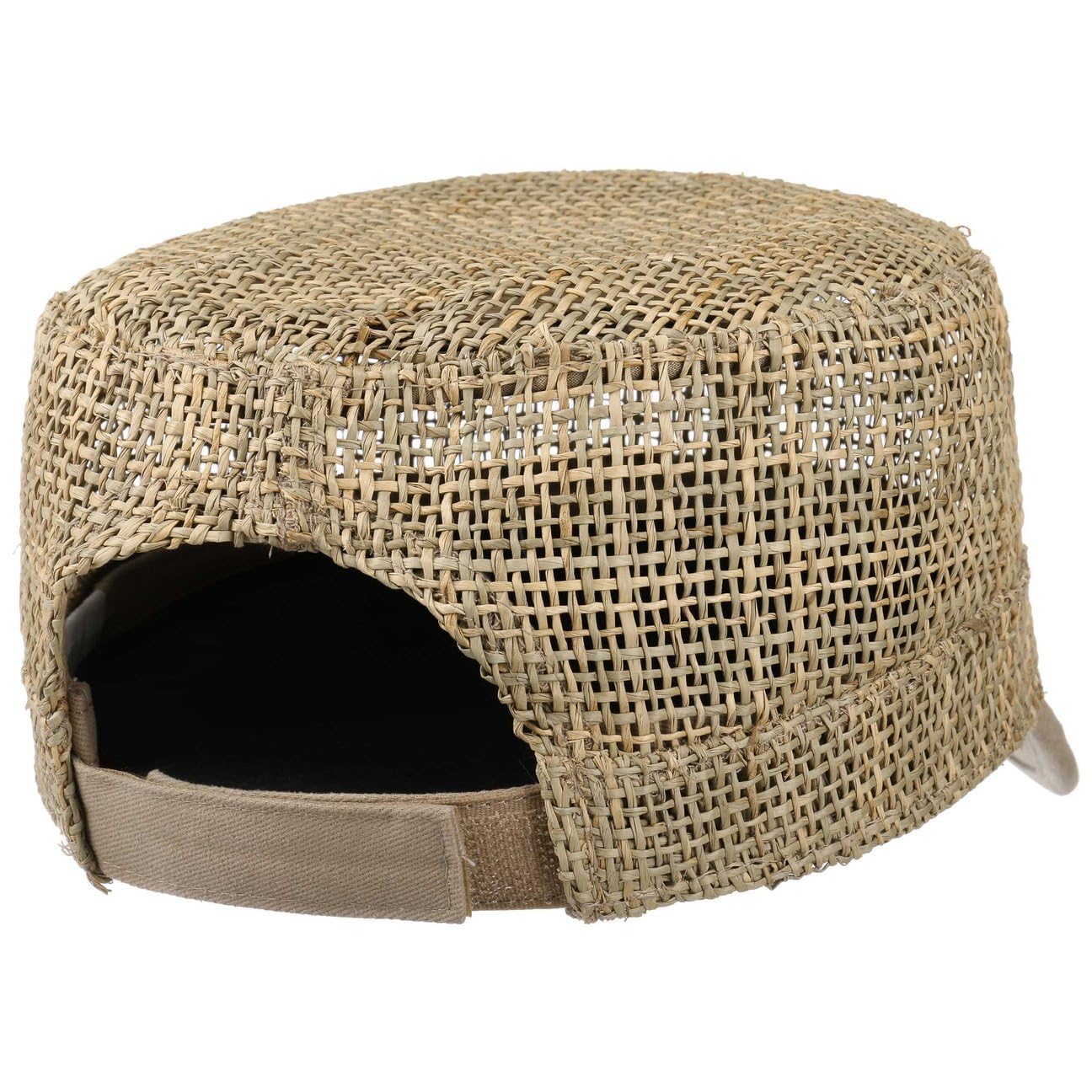 SOMBREROSHOP Gorra Militar de Paja Unicolor Unisex Primavera Verano