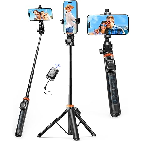 Perche à Selfie Trépied - SOOMFON Trépied de Téléphone Extensible et