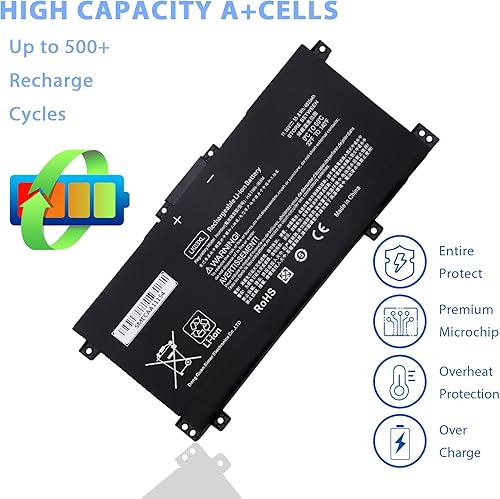 Miniatura 4 de LK03XL - Batería para portátil de 55.8 Wh, repuesto para HP Envy X360 55.8 ft-ae0xx 17-bw 55.8 ft-ae111dx 49.2 ft-bp1xx 49.2 ft-cn0xxx 49.2