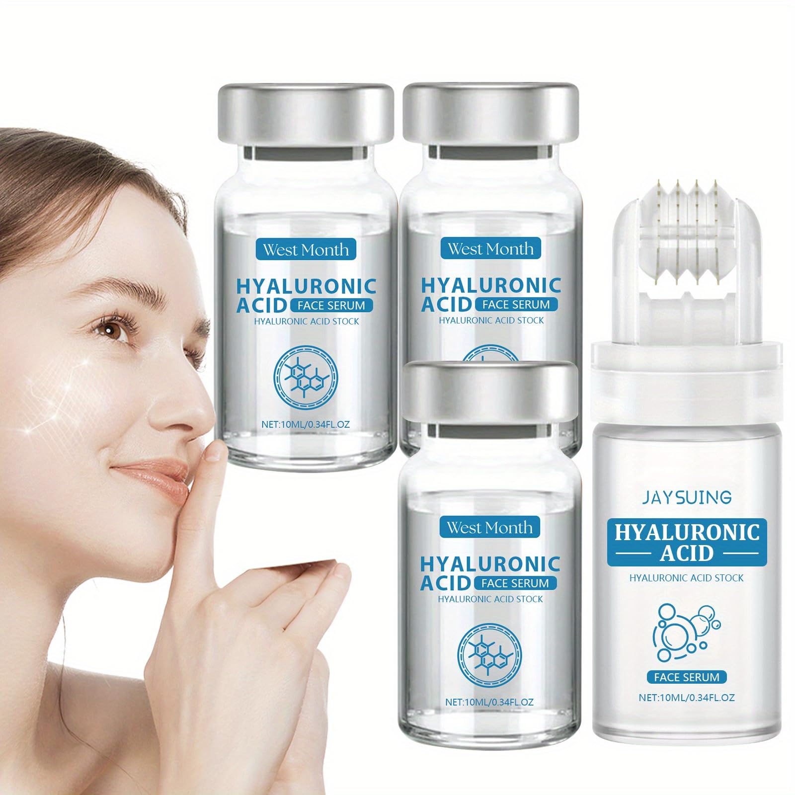 Micro Infusion System for Face, Icro System for Face, Facial System with Serum, Glamory Micro System for Face, Serum Smooth Skin Facial Serum for All Skin Types(1*Micro System Tool+3* Face Serum)