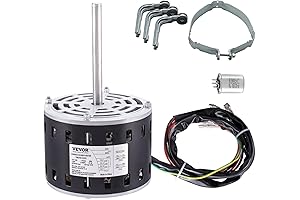 VEVOR 1/3HP Furnace Blower Fan 4 Speeds 48 Frame 5.2" Motor CW/CCW Rotation