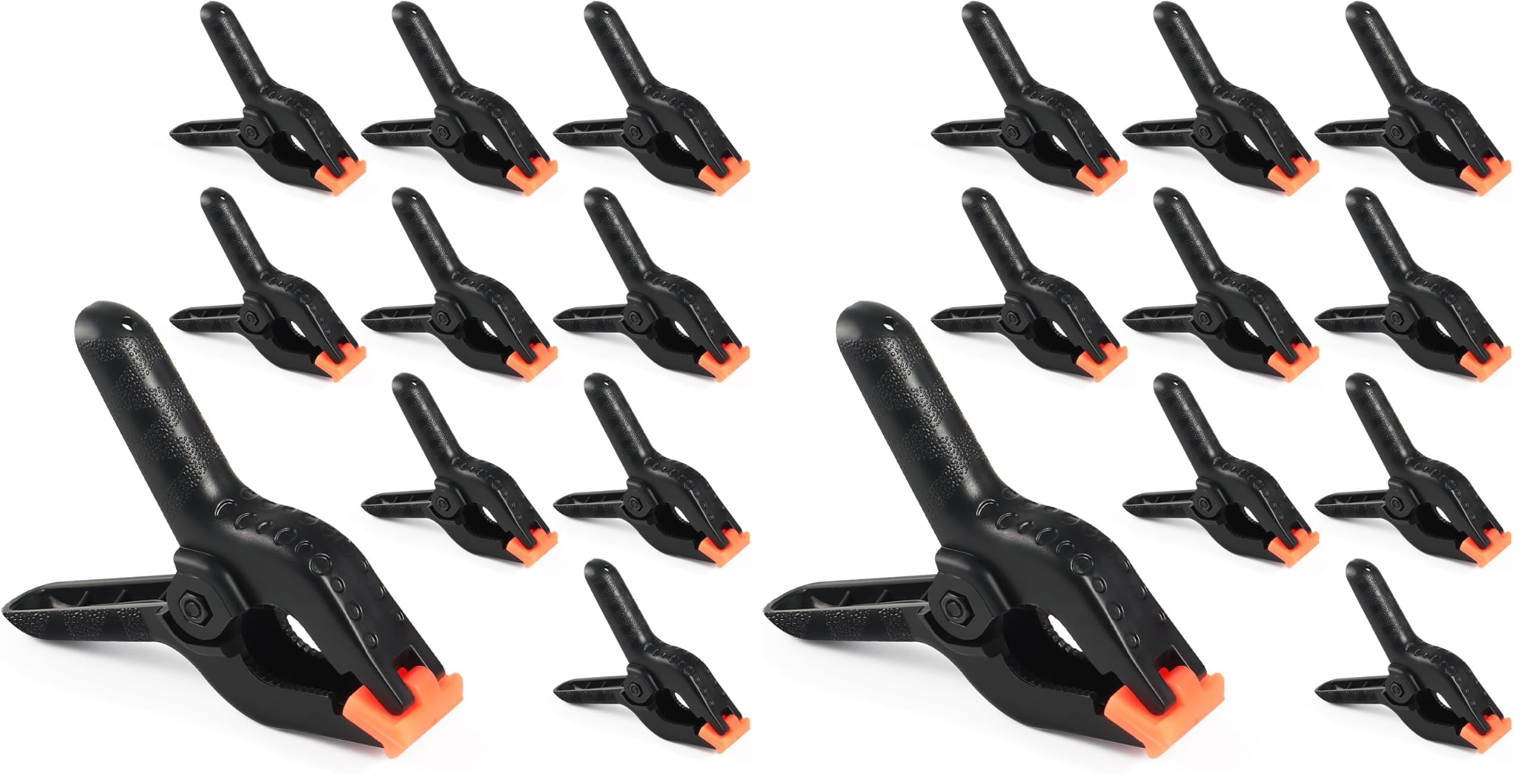 RELBRO Spring Clamps, 4.5 Inch Large Plastic Clips for Balloon Arch Backdrop Craft Decoration, Heavy Duty, Black, 10 Pcs (Pack of 2)