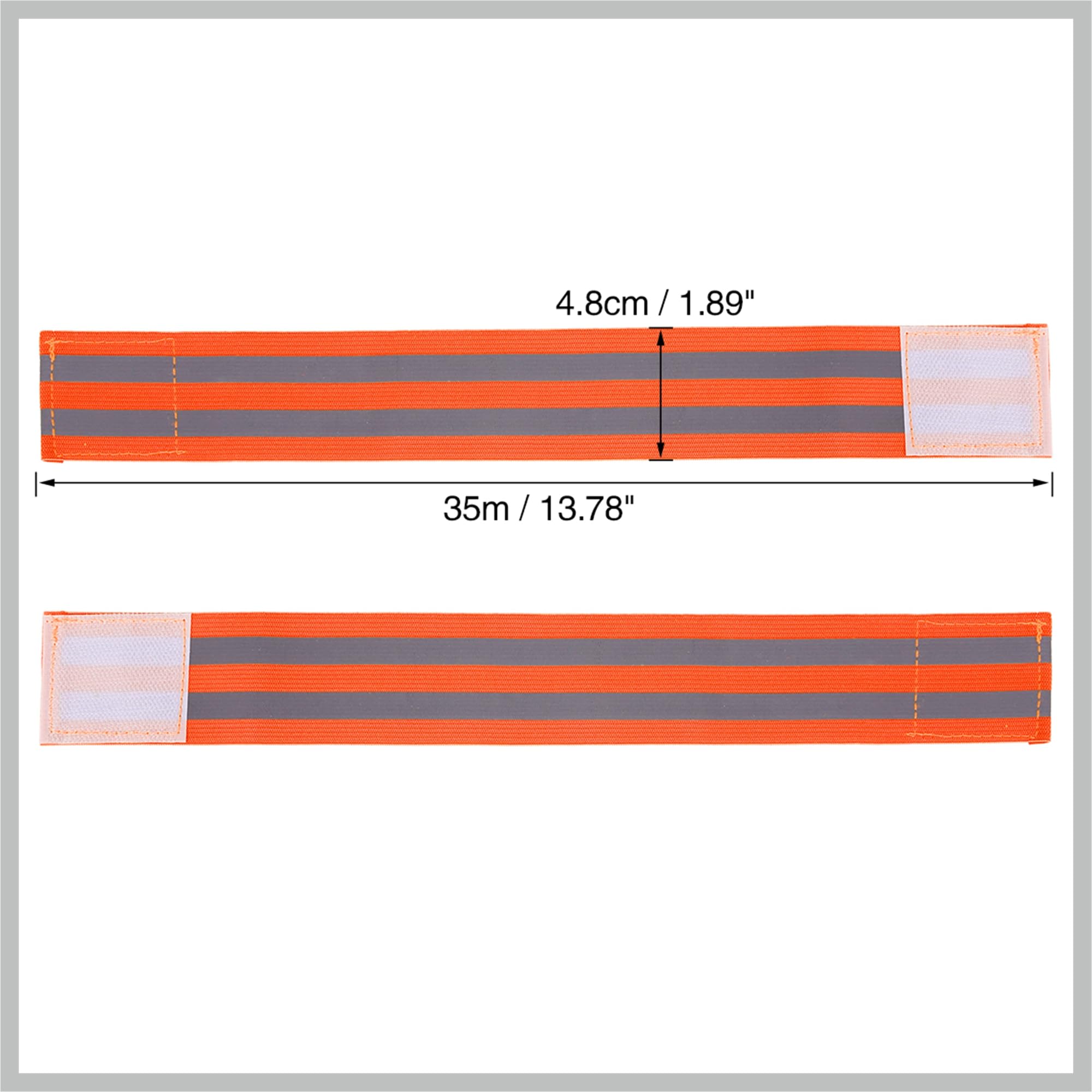 Lot de 8 bandes réfléchissantes pour bras - Haute visibilité - Pour cyclisme de nuit - Orange