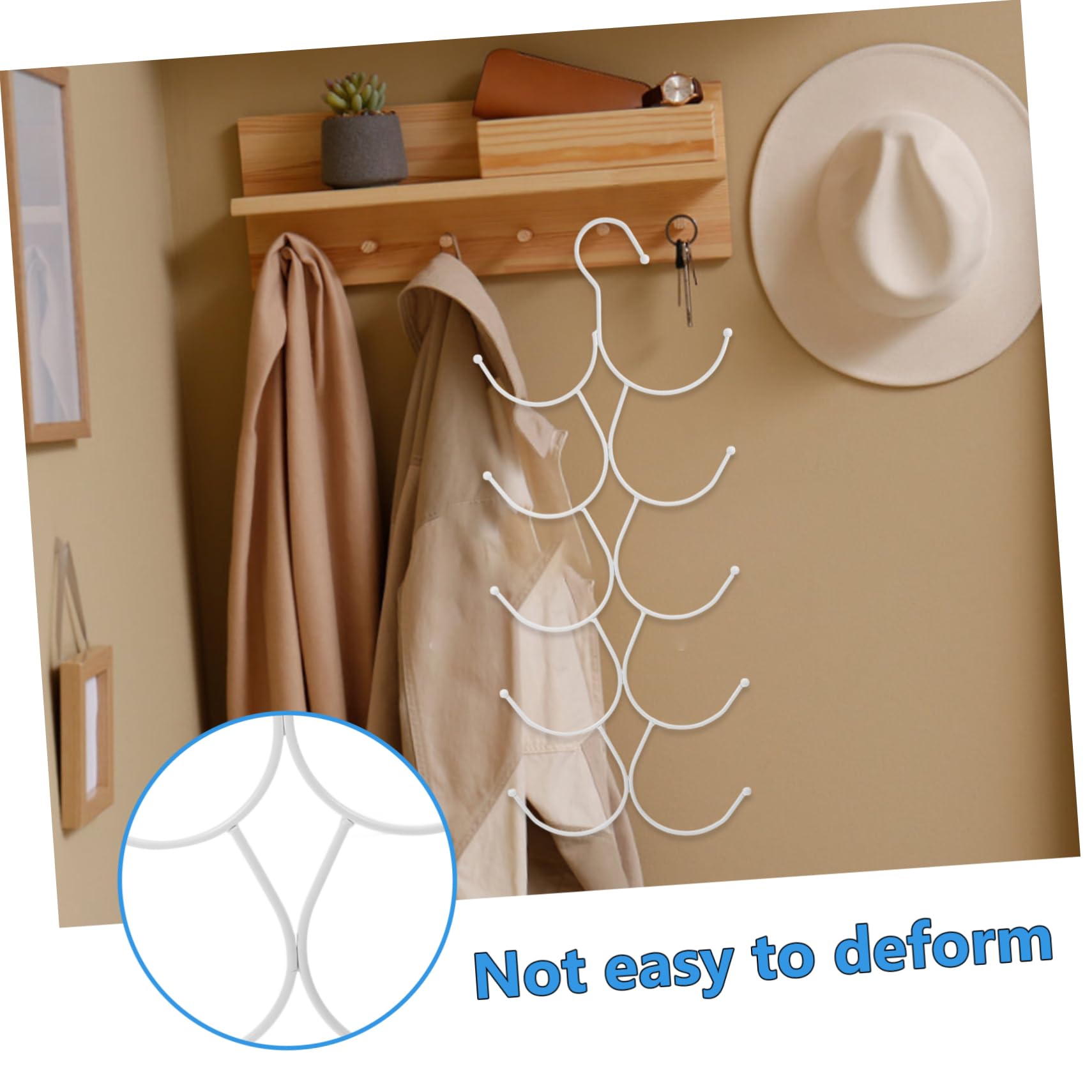 PRETYZOOM Multi Scarf and Tie Hanger Versatile Closet Organizer for Belts Shawls and Accessories Easy Installation Elegant Design for Efficient Space Utilization