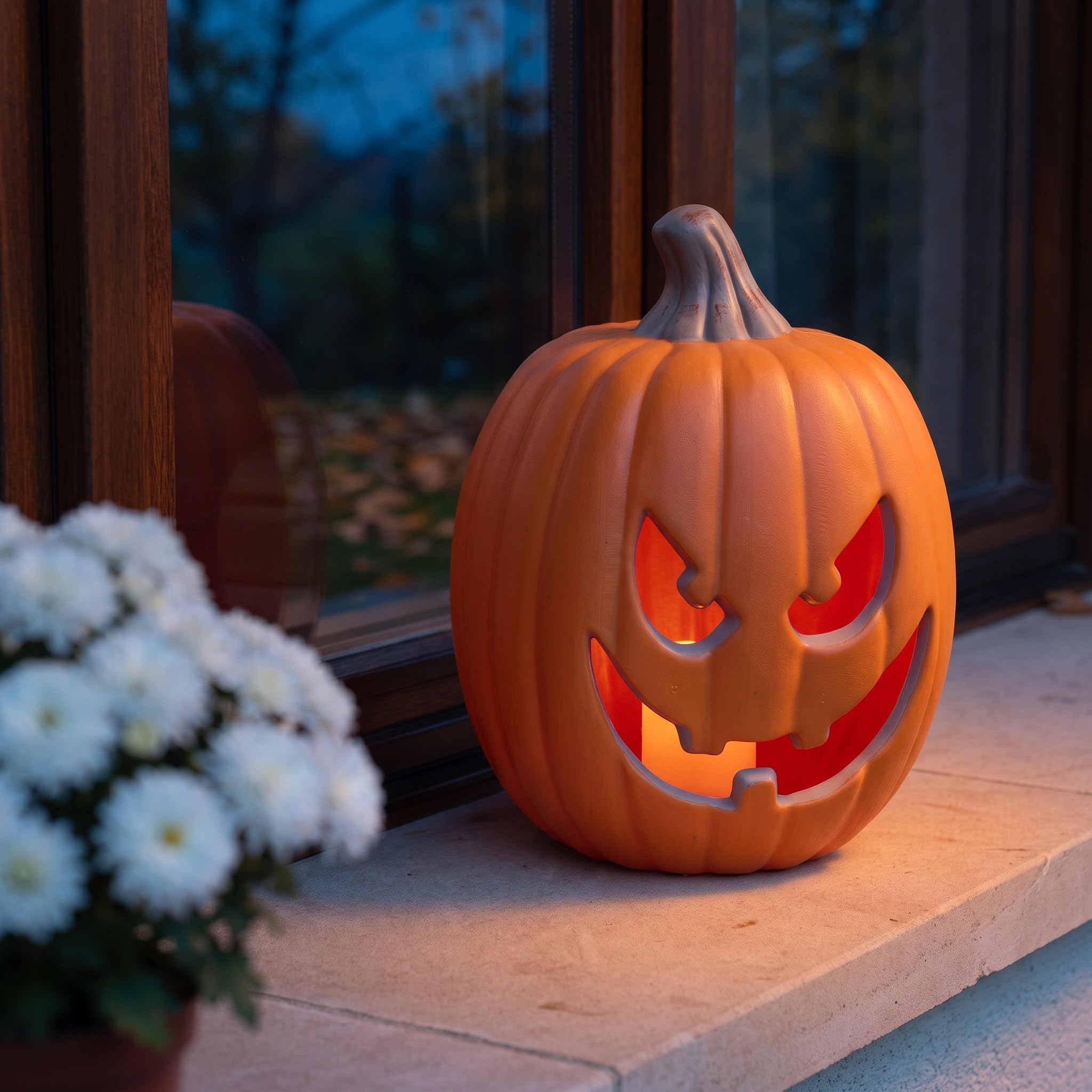 ibasenice Dyniowa latarnia Jack O'Lantern – jesienna dekoracja ogrodowa, 11,5 uncji