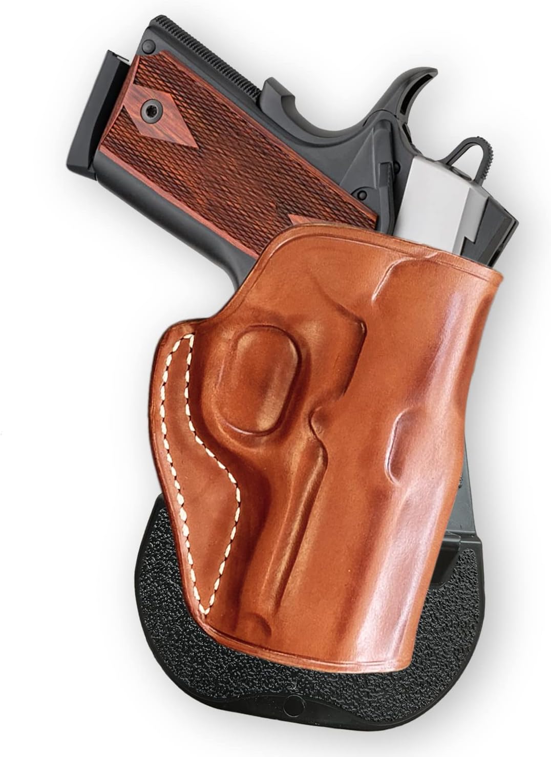 Masc Premium Leather Paddle Holster for 1911 EMP 3-inch, Right-Hand Draw, Brown #1504#